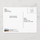 コロラドパイクピーク夕べハイクハガキ ポストカード (裏面)