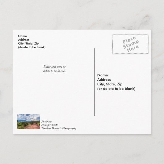 コロラドパイクピーク夕べ考えるサンセットズオブU ポストカード (裏面)