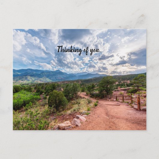 コロラドパイクピーク夕べ考えるサンセットズオブU ポストカード (正面)