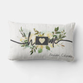 コロラドパーソナライズされた州ユホームシティ素朴 ランバークッション (裏面)