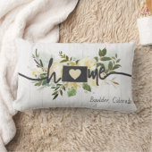 コロラドパーソナライズされた州ユホームシティ素朴 ランバークッション (ブランケット)