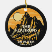 コロラドパーソナライズされた州,大きい石,ザ・フラティロン セラミックオーナメント (正面)