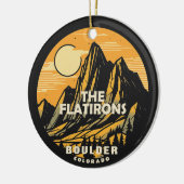 コロラドパーソナライズされた州,大きい石,ザ・フラティロン セラミックオーナメント (左)