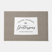 コロラドファミリーモノグラム州ドormat ドアマット (正面)