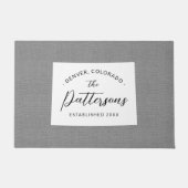 コロラドファミリーモノグラム州ドormat ドアマット (正面)