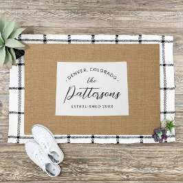 コロラドファミリーモノグラム州ドormat ドアマット