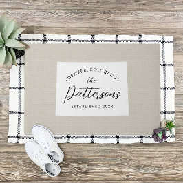 コロラドファミリーモノグラム州ドormat ドアマット