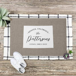 コロラドファミリーモノグラム州ドormat ドアマット