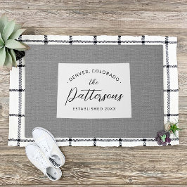 コロラドファミリーモノグラム州ドormat ドアマット