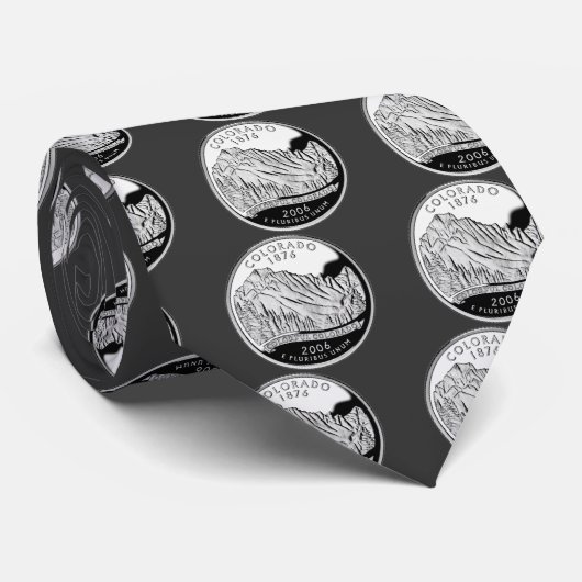 コロラドフェイク州クォーターロッキーマウンテンズツリー ネクタイ (ロール)