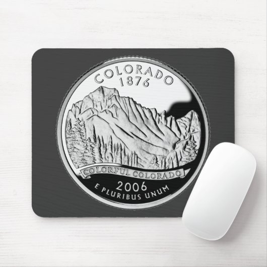 コロラドフェイク州クォーターロッキーマウンテンズツリー マウスパッド (マウス)