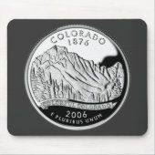 コロラドフェイク州クォーターロッキーマウンテンズツリー マウスパッド (正面)