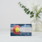 コロラドフラッグれんが壁 名刺 (スタンド正面)