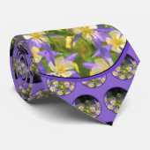 コロラドブルーオダマキ(植物)絵画ズ – オリジナルアート ネクタイ (ロール)