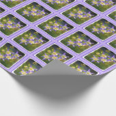 コロラドブルーオダマキ（植物）絵画ズ – オリジナルアート ラッピングペーパー (角)