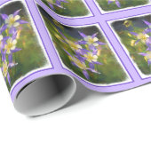 コロラドブルーオダマキ（植物）絵画ズ – オリジナルアート ラッピングペーパー (ロールコーナー)