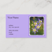 コロラドブルー絵画オダマキ(植物)ズオリジナルアート 名刺 (正面)