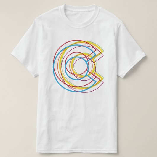 コロラドプライドぼやけ Tシャツ (デザイン正面)
