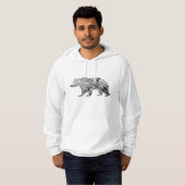 コロラドベア |ひび割れリーフ |フード付きスウェットシャツ パーカ (正面フル)