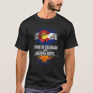 コロラドホームアリゾナルーツ州ツリーフラグラブG Tシャツ