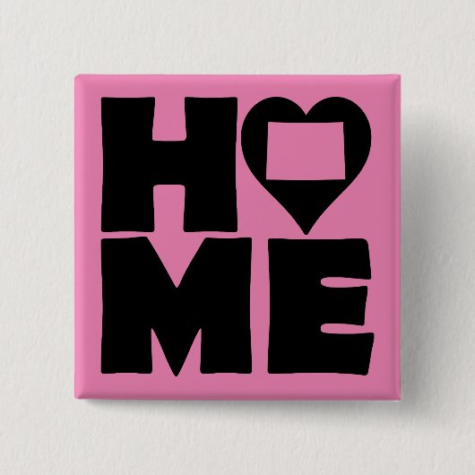 コロラドホームハート州ボタンバッジピン 缶バッジ (正面)