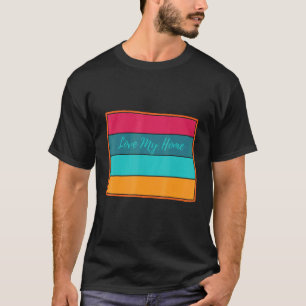 コロラドホーム州レトロラブマイホームヴィンテージ Tシャツ