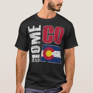 コロラドホームCO 1876州旗 Tシャツ