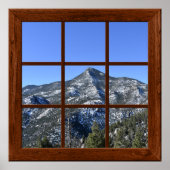 コロラドマウンテンと雪の偽の窓ビュー ポスター (正面)