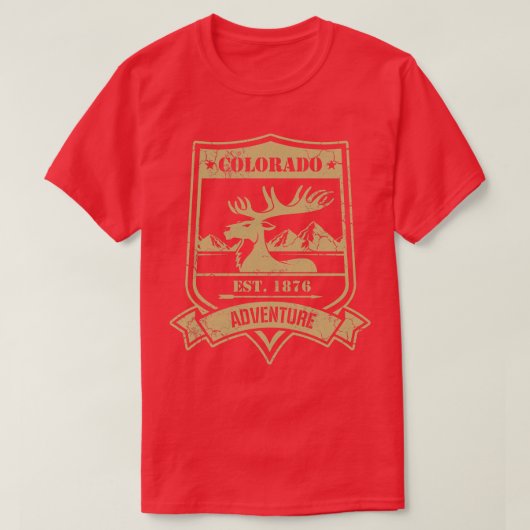 コロラドマウンテンアドベンチャー Tシャツ (デザイン正面)