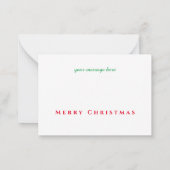 コロラドマウンテンウィンタークリスマスカード ノートカード (裏面)