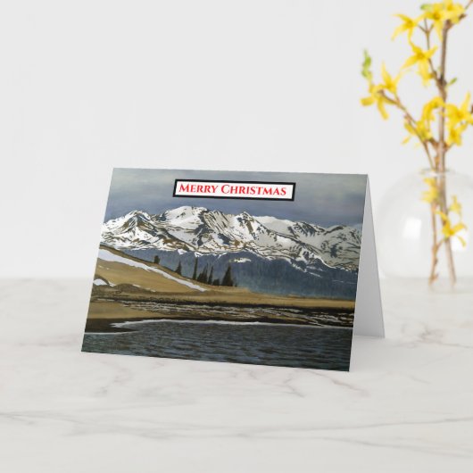 コロラドマウンテンウィンタースノー カード (黄色い花)