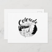 コロラドマウンテンカンパーインクイラストレーション ポストカード (正面/裏面)