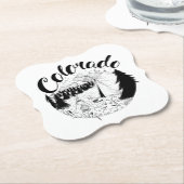 コロラドマウンテンカンパーインクスケッチ ペーパーコースター (アングル)