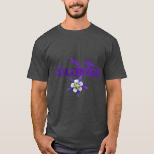 コロラドマウンテンシルエットオダマキ（植物）州 Tシャツ