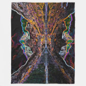 コロラドマウンテンズネオンアクリルアート フリースブランケット (正面)