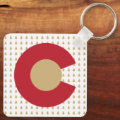 コロラドマウンテンズヴィンテージCoフラッグお土産 キーホルダー (裏面)