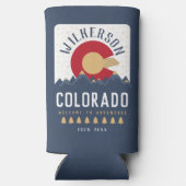 コロラドマウンテンズヴィンテージCoフラッグお土産 スリム缶クーラー (裏面)