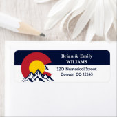 コロラドマウンテンフラッグネームシティ通り ラベル (インサイチュ)