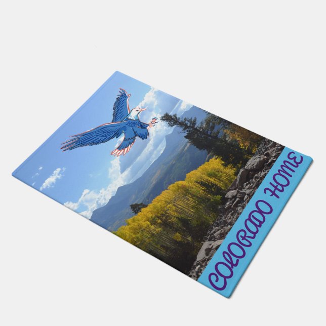 コロラドマウンテンワイルドライフナショナルパークイーグル ドアマット (アングル)