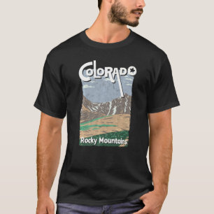コロラドマウンテン州ロッキーマウンテンズスキーハイク Tシャツ