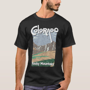 コロラドマウンテン州ロッキーマウンテンズスキーハイク Tシャツ