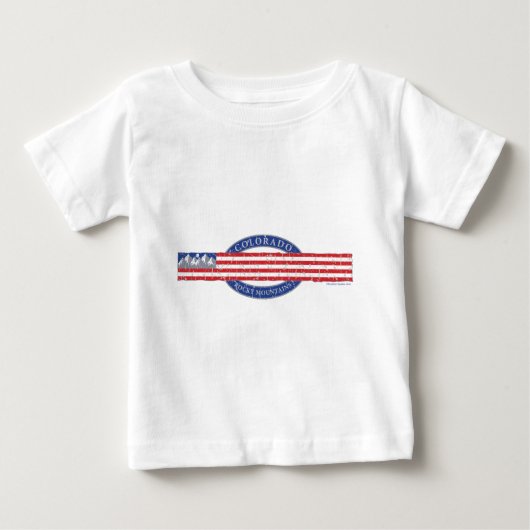 コロラドマウンテン米国国旗 ベビーTシャツ (正面)