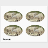 コロラドヤギのステッカー 楕円形シール (シート)