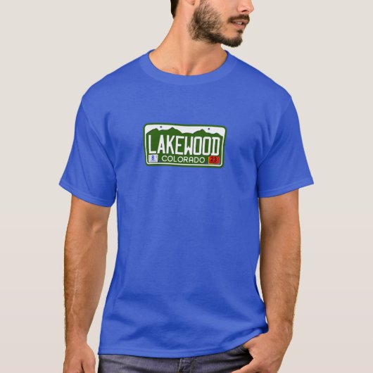 コロラドライセンスプレートレイクウッド Tシャツ (正面)