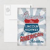 コロラドリンカーンハイウェイヴィンテージアメリカ ポストカード (正面/裏面)
