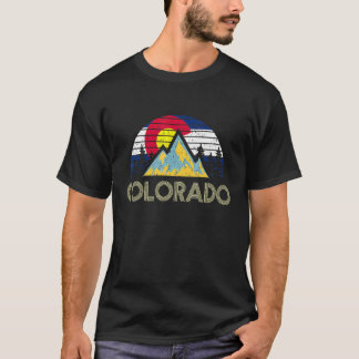 コロラドレトロヴィンテージマウンテンズ自然ハイキング Tシャツ