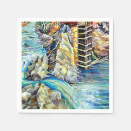 コロラドロッキーマウンテンズリバークリスタルミル スタンダードカクテルナプキン