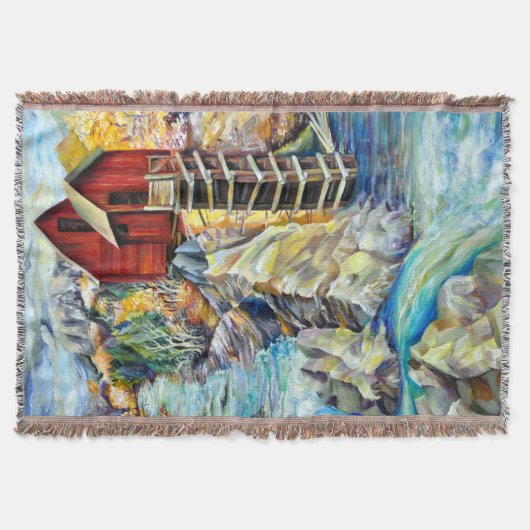 コロラドロッキーマウンテンズリバークリスタルミル スローブランケット (正面)