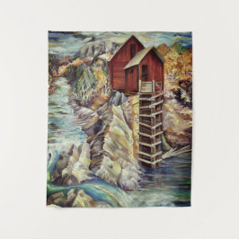 コロラドロッキーマウンテンズリバークリスタルミル タペストリー