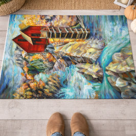 コロラドロッキーマウンテンズリバークリスタルミル ドアマット